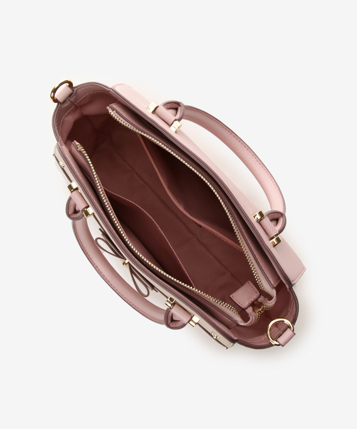 Samantha Vega「バイカラーアクセントリボンハンドバッグ」|ハンドバッグ|