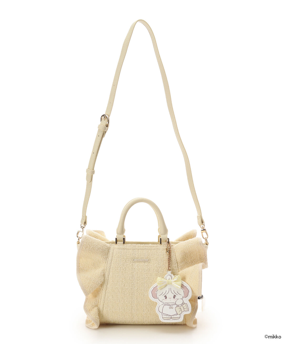 Samantha Vega「Lil ala mode&times;SAMANTHAVEGAコレクション ツイードフリルハンドバッグ」|ハンドバッグ|