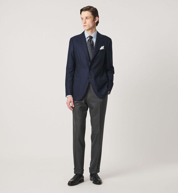UNITED ARROWS「サージ クリース テーパード 1プリーツ スラックス」|スラックス|