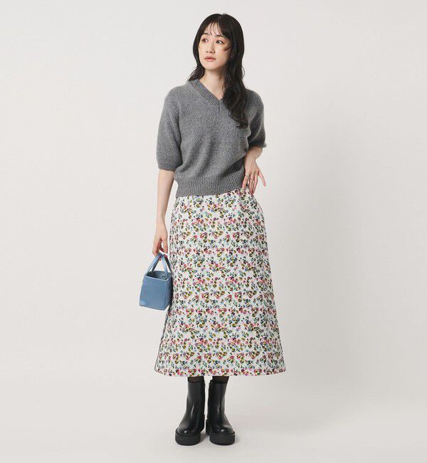 UNITED ARROWS「カラー フラワー ジャガード スカート」|スカート|