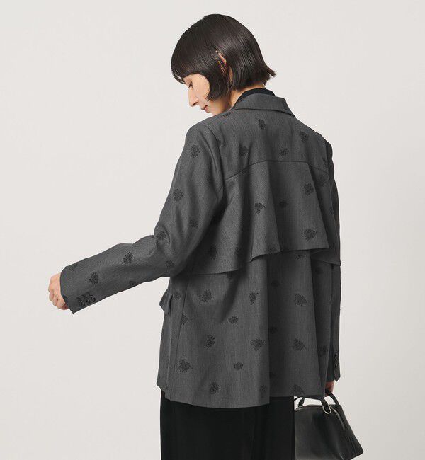 UNITED ARROWS「フラワー ジャガード バックフレア ジャケット」|テーラードジャケット|