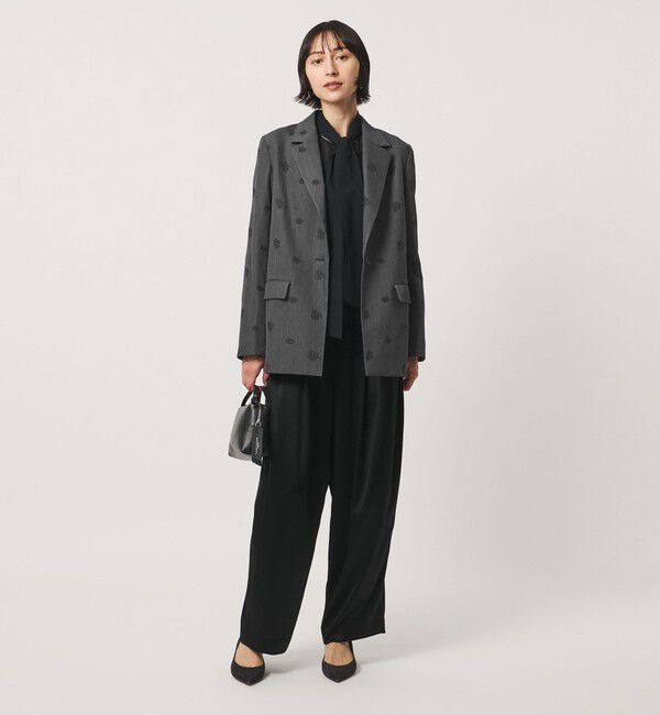 UNITED ARROWS「フラワー ジャガード バックフレア ジャケット」|テーラードジャケット|