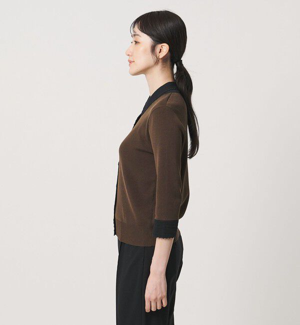 UNITED ARROWS「クロシェ ポロカーディガン ‐ウォッシャブル‐」|カーディガン|