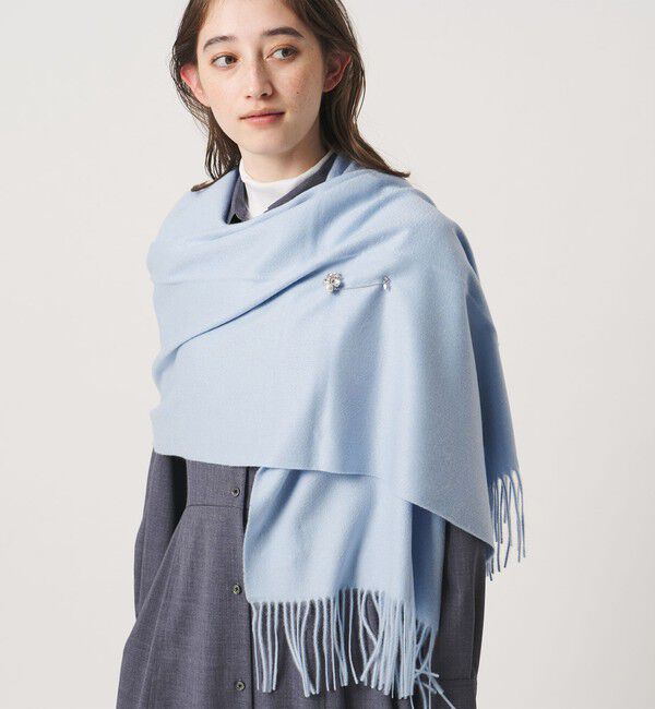 UNITED ARROWS「カシミヤ 無地 ストール」|ストール|LT.BLUE