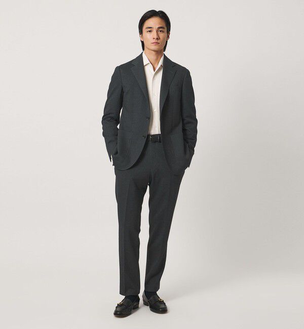 UNITED ARROWS「ハウンドトゥース ジャージ シングル 2ボタン テーラードジャケット COMFORT EASY-MODEL」|テーラードジャケット|