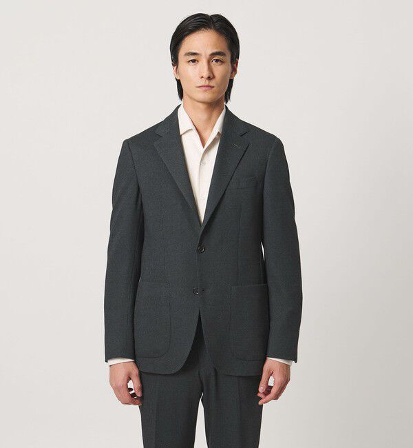 UNITED ARROWS「ハウンドトゥース ジャージ シングル 2ボタン テーラードジャケット COMFORT EASY-MODEL」|テーラードジャケット|