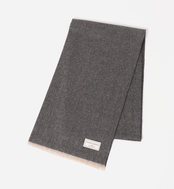 UNITED ARROWS「カシミヤ メランジ マフラー」|マフラー|BLACK
