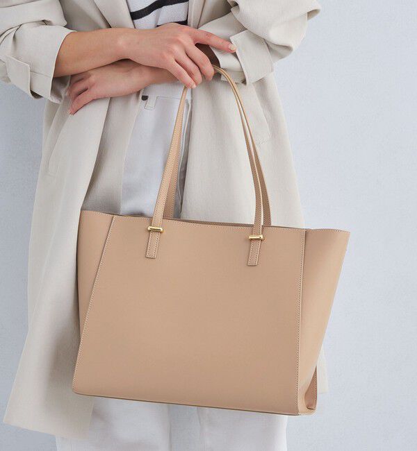 UNITED ARROWS green label relaxing「【WEB限定】ワンポイント シンプル トートバッグ（ソフトPCバッグ付） / A4 / 通勤」|トートバッグ|BEIGE