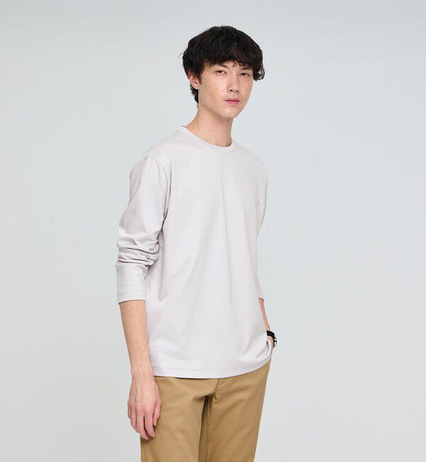 UNITED ARROWS green label relaxing「オーガニック コットン ポンチ クルーネック 長袖 Tシャツ」|Tシャツ・カットソー|
