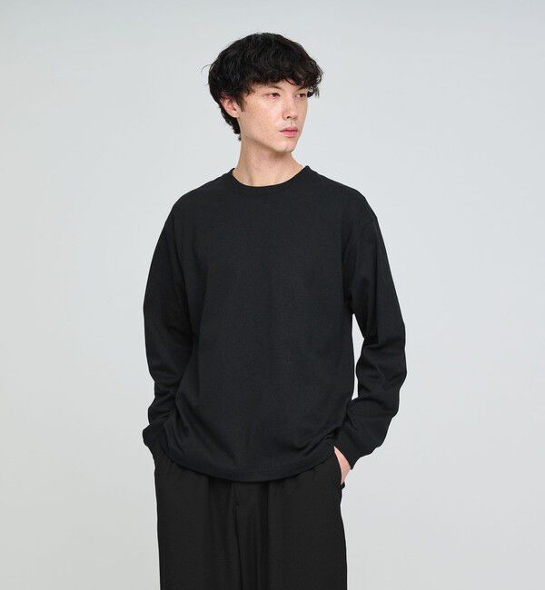 UNITED ARROWS green label relaxing「【WEB限定】ヘビーウェイト ロングスリーブ Tシャツ」|Tシャツ・カットソー|BLACK