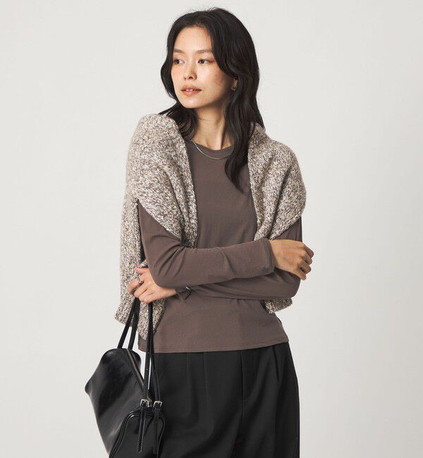 UNITED ARROWS green label relaxing「チュール シアー クルーネック プルオーバー カットソー」|Tシャツ・カットソー|DK.BROWN