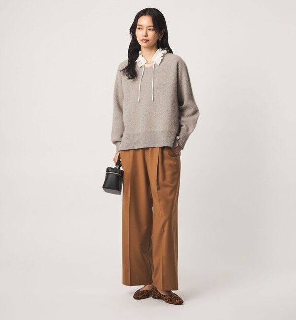 UNITED ARROWS green label relaxing「FOXブレンド フォルム Vネック ニット」|ニット・セーター|