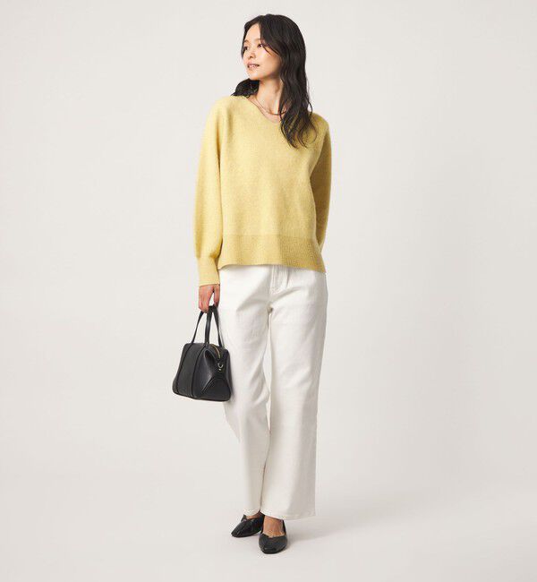 UNITED ARROWS green label relaxing「FOXブレンド フォルム Vネック ニット」|ニット・セーター|