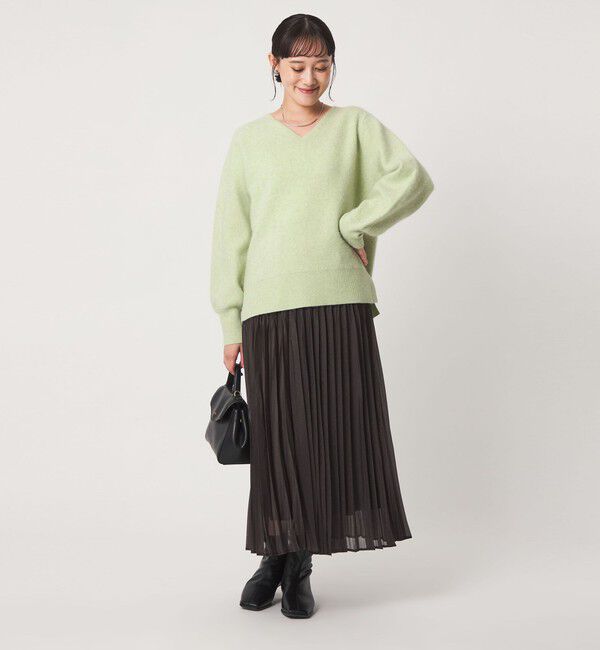 UNITED ARROWS green label relaxing「FOXブレンド フォルム Vネック ニット」|ニット・セーター|