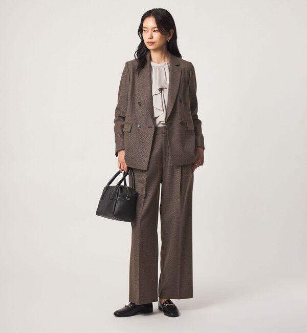 UNITED ARROWS green label relaxing「［size SHORT/TALLあり］ヘアライン ストレート パンツ ストレッチ」|スラックス|