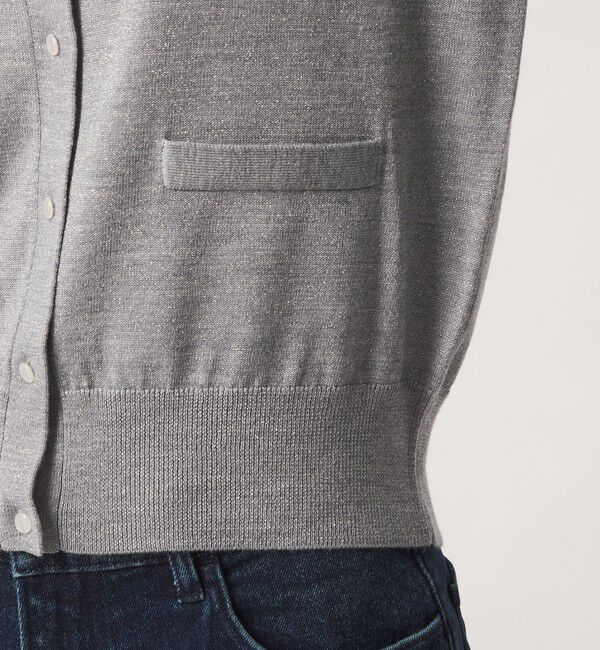 UNITED ARROWS green label relaxing「クルーネック ラメ カーディガン ウォッシャブル」|カーディガン|