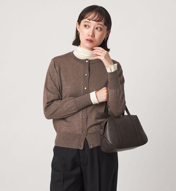 UNITED ARROWS green label relaxing「クルーネック ラメ カーディガン ウォッシャブル」|カーディガン|