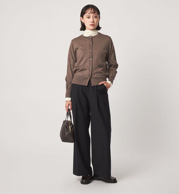 UNITED ARROWS green label relaxing「クルーネック ラメ カーディガン ウォッシャブル」|カーディガン|