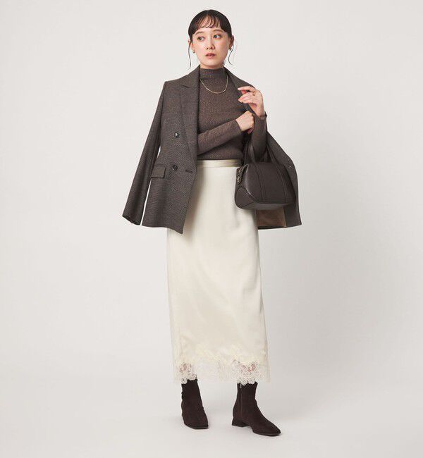 UNITED ARROWS green label relaxing「リブ ラメ ボトルネック ニット ウォッシャブル」|ニット・セーター|