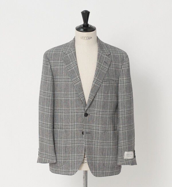 UNITED ARROWS green label relaxing「GLR CLOTH チェック 2B R/RG- ジャケット」|テーラードジャケット|MD.GRAY