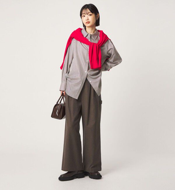 UNITED ARROWS green label relaxing「［size SHORTあり］メランジ カルゼ ワイド パンツ」|その他|
