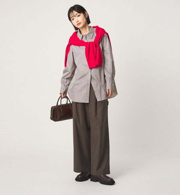 UNITED ARROWS green label relaxing「［size SHORTあり］メランジ カルゼ ワイド パンツ」|その他|