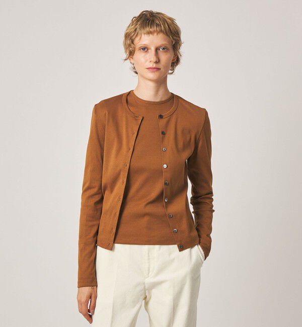 STEVEN ALAN「＜Steven Alan＞コットン フライス カーディガン」|カーディガン|MD.BROWN