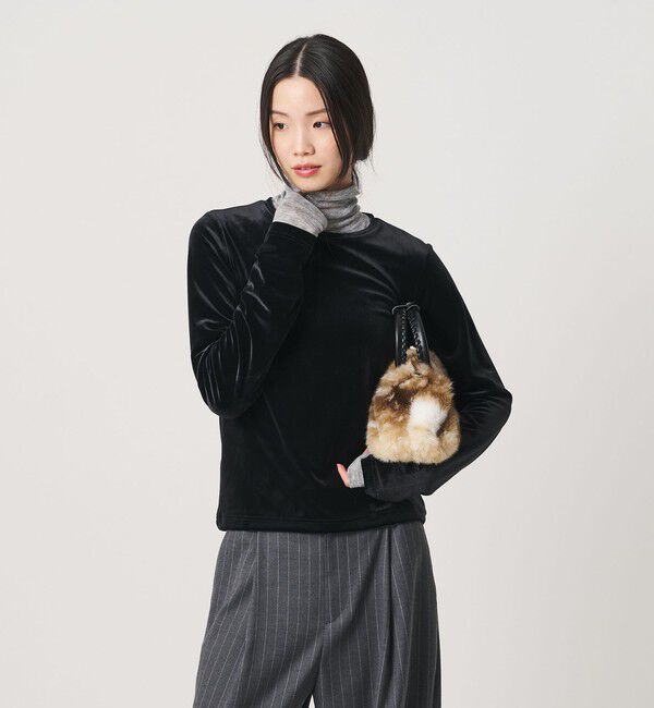 BEAUTY&YOUTH UNITED ARROWS「ベロア ロングスリーブTシャツ ウォッシャブル」|Tシャツ・カットソー|