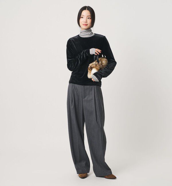 BEAUTY&YOUTH UNITED ARROWS「ベロア ロングスリーブTシャツ ウォッシャブル」|Tシャツ・カットソー|