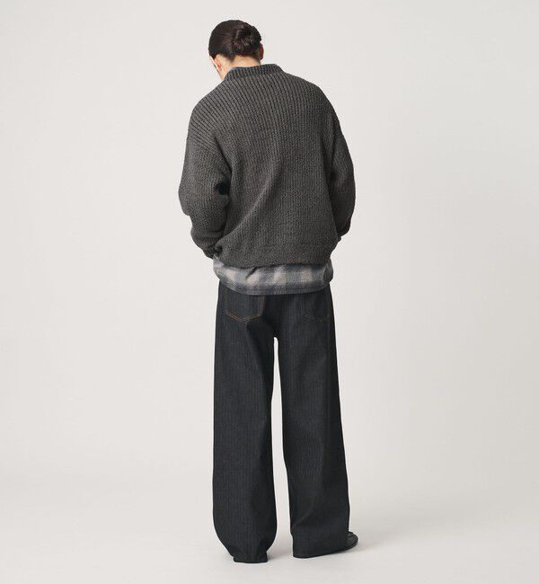 MONKEY TIME「カールヤーン リブ Ｖネック」|ニット・セーター|