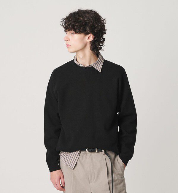 BEAUTY&YOUTH UNITED ARROWS「コットン カシミヤ ミラノリブ スウェットライク ニット」|ニット・セーター|