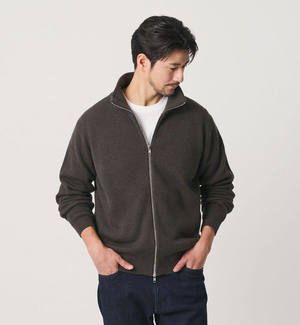 BEAUTY&YOUTH UNITED ARROWS「【WEB限定 WARDROBE SMART】ウォッシャブル ドライバーズジャケット」|カーディガン|