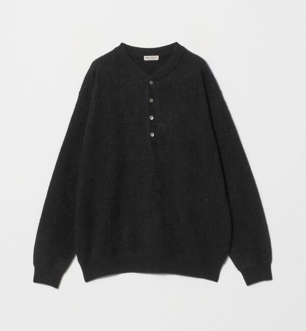 BEAUTY&YOUTH UNITED ARROWS「ミンク フィニッシュ ウール ヘンリーネック ニット」|ニット・セーター|