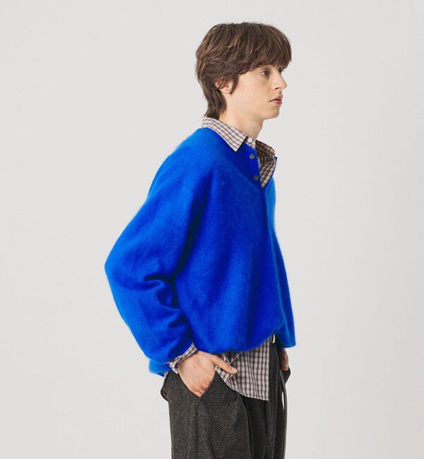 BEAUTY&YOUTH UNITED ARROWS「ミンク フィニッシュ ウール ヘンリーネック ニット」|ニット・セーター|