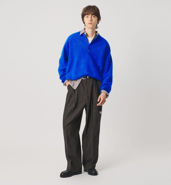 BEAUTY&YOUTH UNITED ARROWS「ミンク フィニッシュ ウール ヘンリーネック ニット」|ニット・セーター|