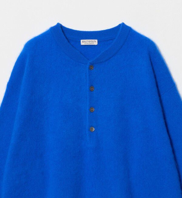 BEAUTY&YOUTH UNITED ARROWS「ミンク フィニッシュ ウール ヘンリーネック ニット」|ニット・セーター|