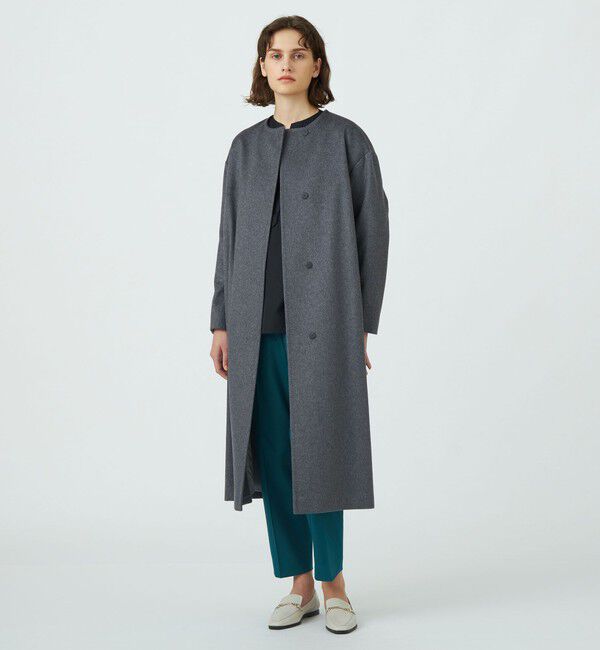 TOMORROWLAND collection「ウェービーカシミヤ ノーカラーコート」|ノーカラーコート|