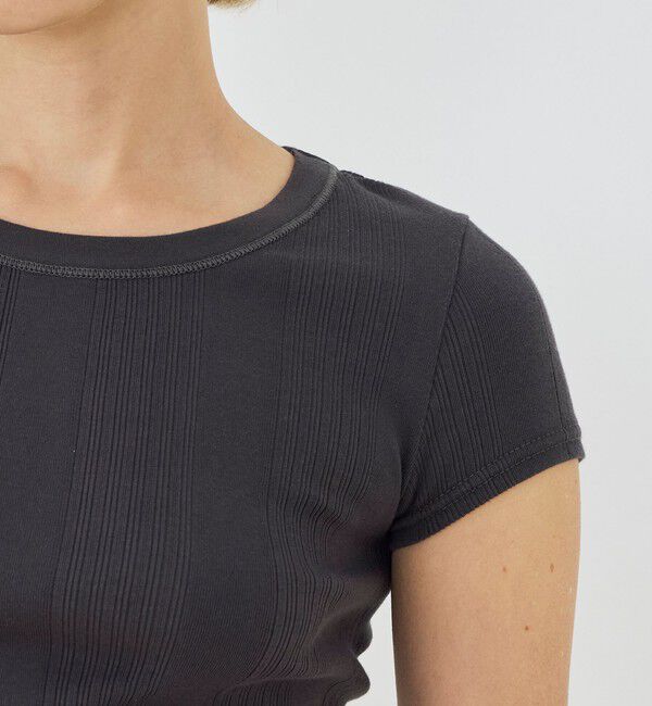 GALERIE VIE「コットンランダムリブ フレンチスリーブプルオーバー」|Tシャツ・カットソー|