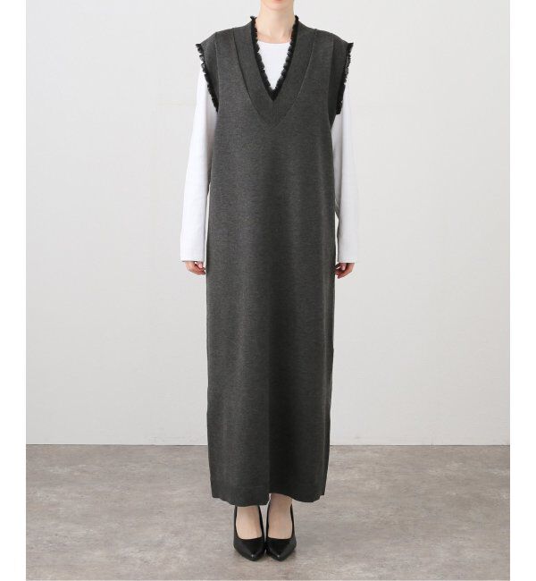 VERMEIL par iena「woolmix フリルリブニットワンピース」|ワンピース|