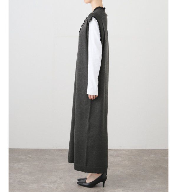 VERMEIL par iena「woolmix フリルリブニットワンピース」|ワンピース|