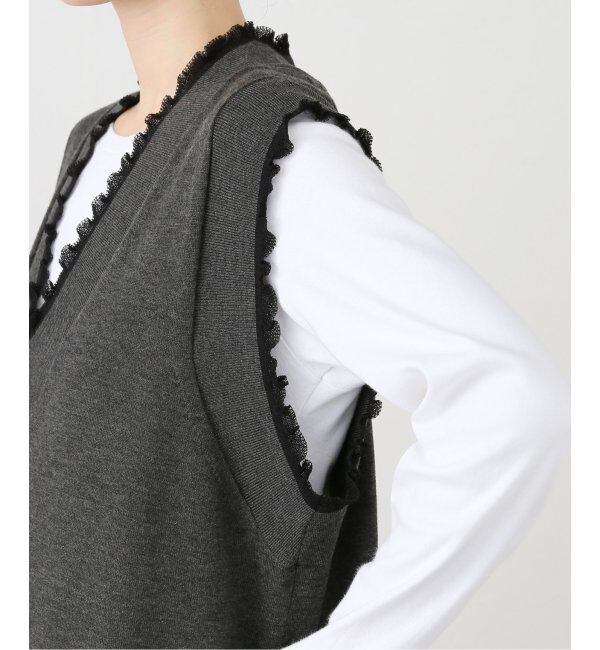 VERMEIL par iena「woolmix フリルリブニットワンピース」|ワンピース|