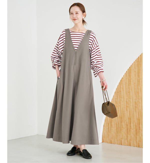 SLOBE IENA「《WEB限定カラーあり》フロントジップフレアワンピース」|ワンピース|