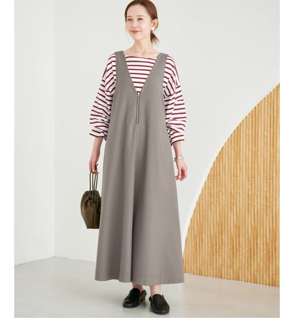 SLOBE IENA「《WEB限定カラーあり》フロントジップフレアワンピース」|ワンピース|