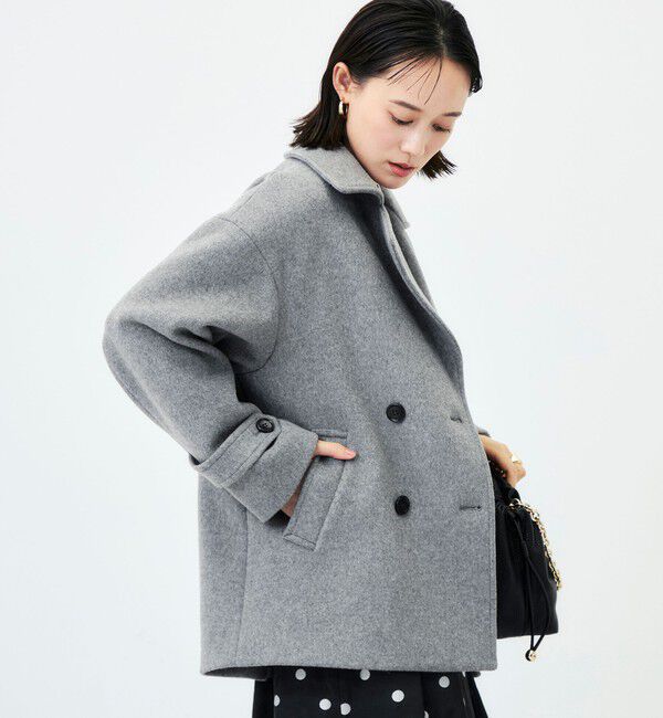 NOLLEY'S「【一部WEB限カラー】ウールカシミヤダブルブレストコート」|ピーコート|