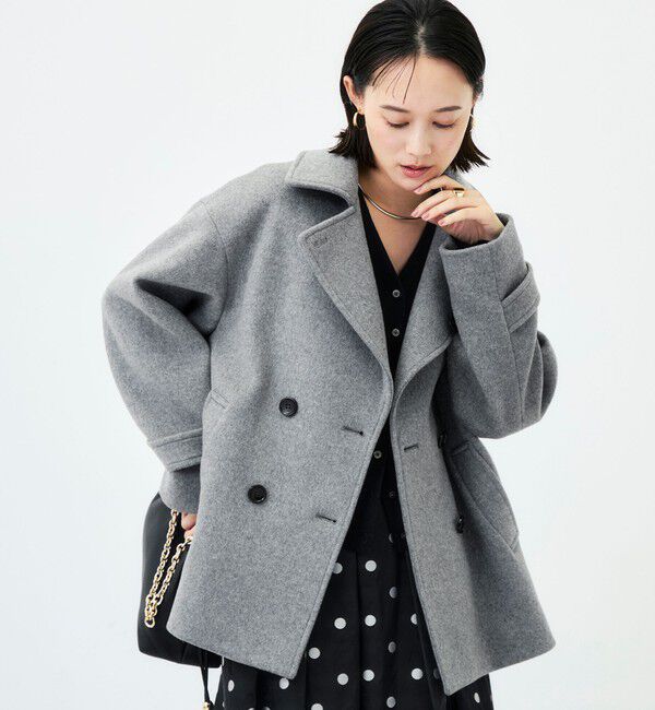 NOLLEY'S「【一部WEB限カラー】ウールカシミヤダブルブレストコート」|ピーコート|