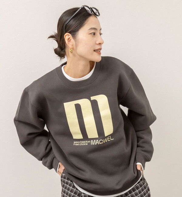 MAQWEL「【MAQWEL/マクウェル】 LARGE M プリントスウェット裏起毛」|Tシャツ・カットソー|