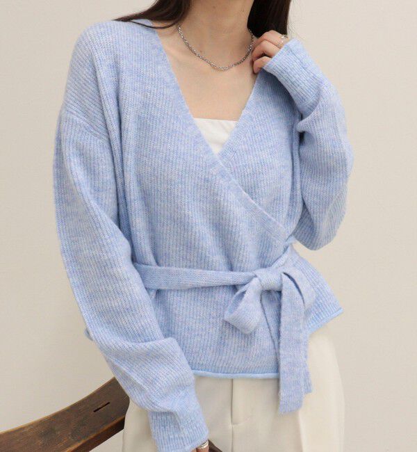 fredy emue「モヘヤ混カシュクールニットプルオーバー」|ニット・セーター|