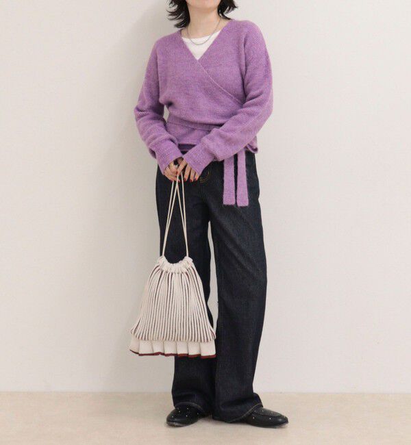 fredy emue「モヘヤ混カシュクールニットプルオーバー」|ニット・セーター|