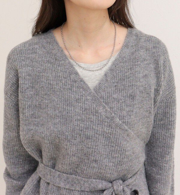fredy emue「モヘヤ混カシュクールニットプルオーバー」|ニット・セーター|