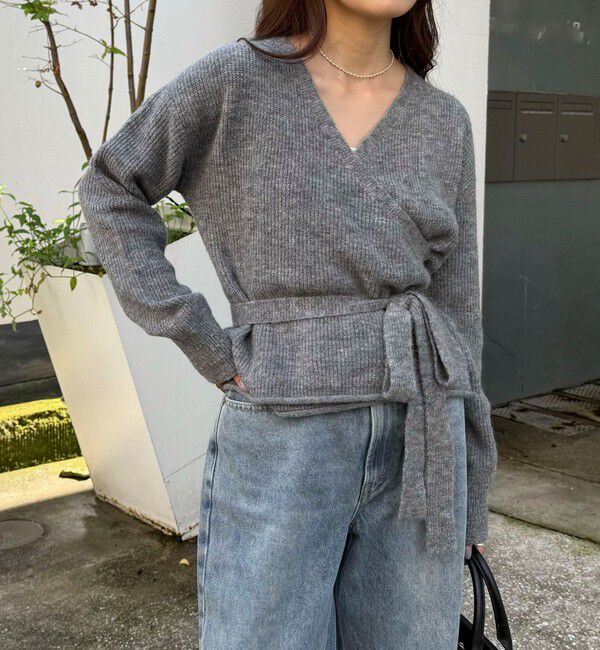 fredy emue「モヘヤ混カシュクールニットプルオーバー」|ニット・セーター|